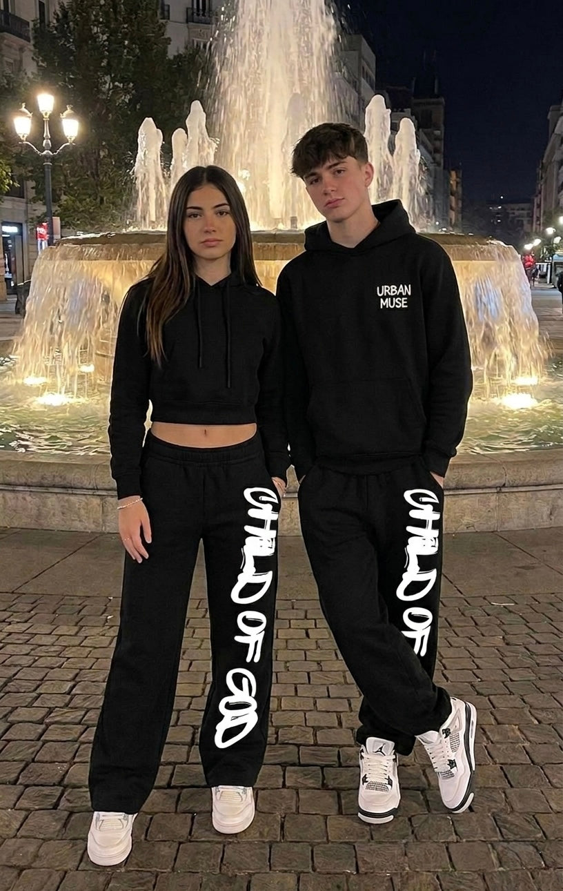 URBAN-MUSE | "Child of God" Oversized Streetwear Pants