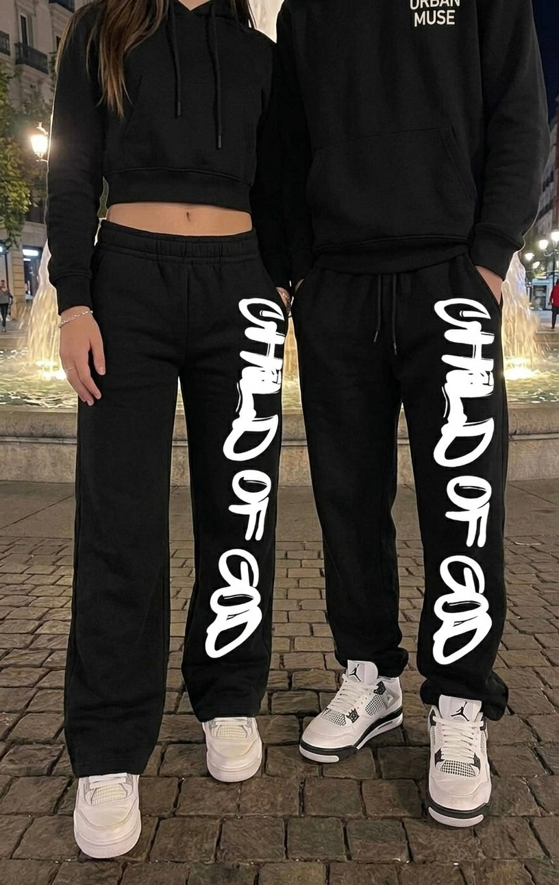 URBAN-MUSE | "Child of God" Oversized Streetwear Pants